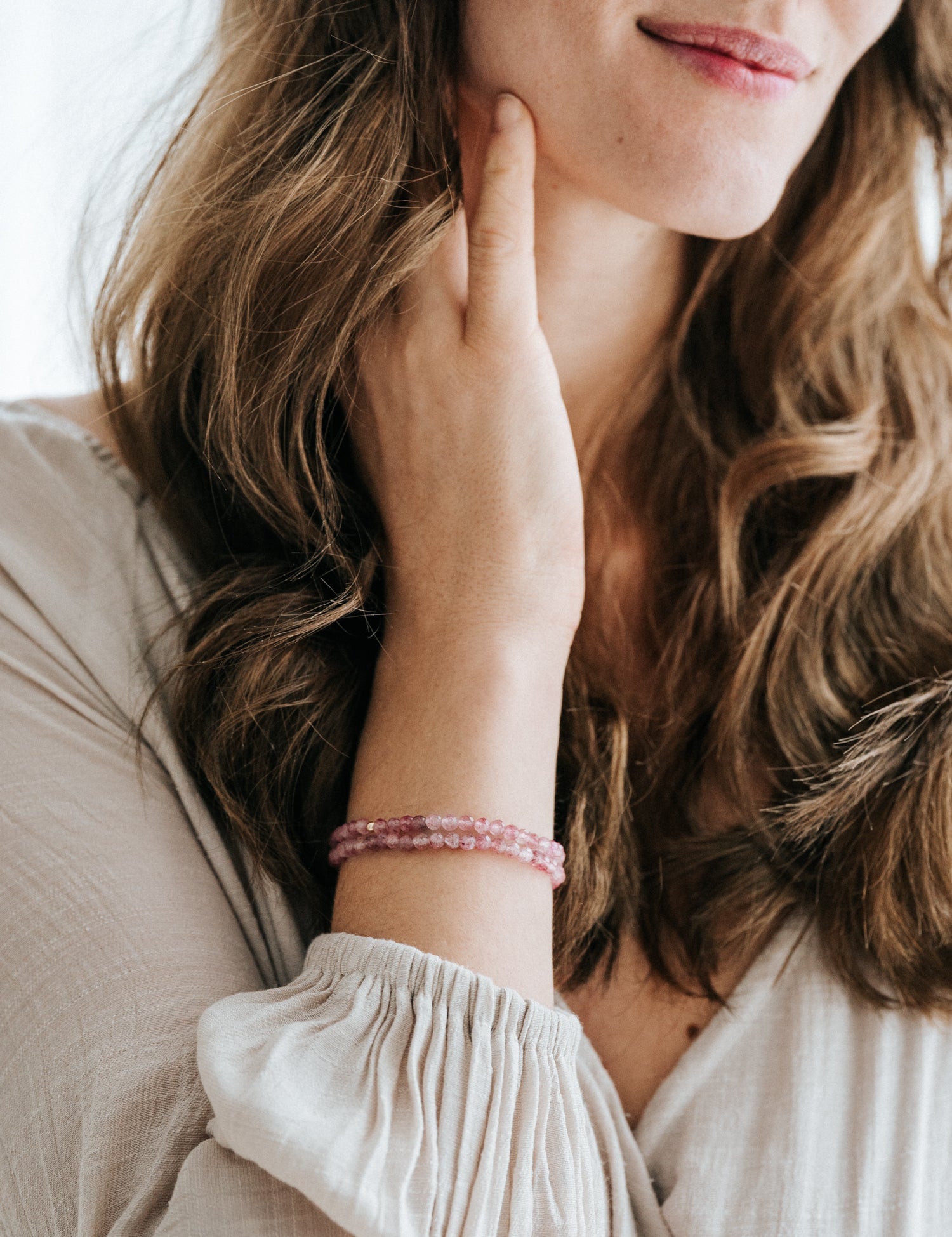 Blossom Erdbeerquarz Armband