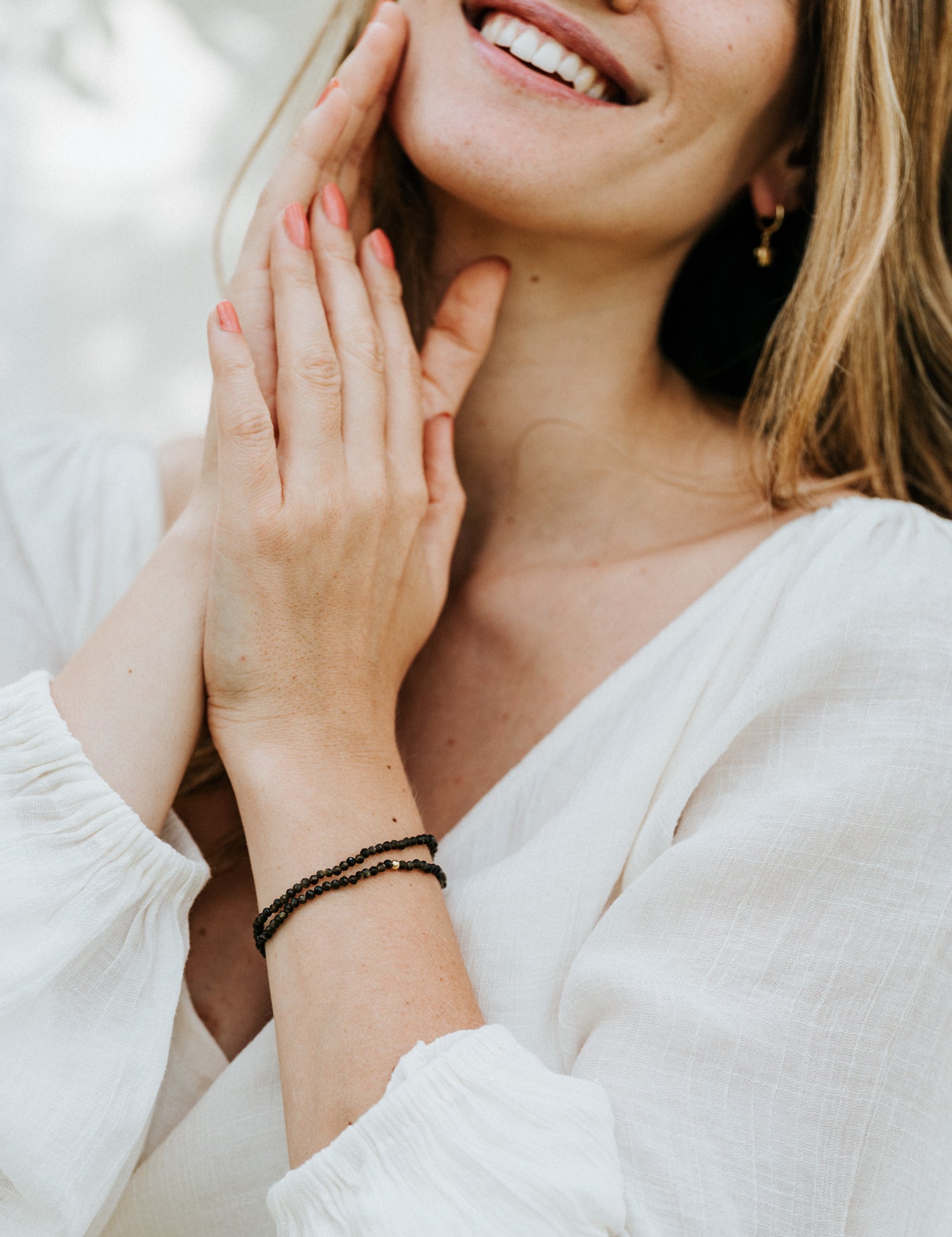 Golden Veil Gold Sheen Obsidian Armband